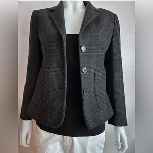 See By Chloe Wool Blazer size 8 plaid Black With Gray Color